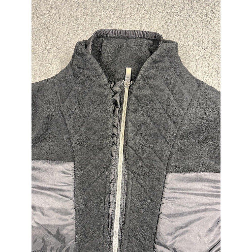 Lululemon St Moritz Jacket Womens 6 Black Fleece Zip Insulated Running Yoga - Picture 2 of 12